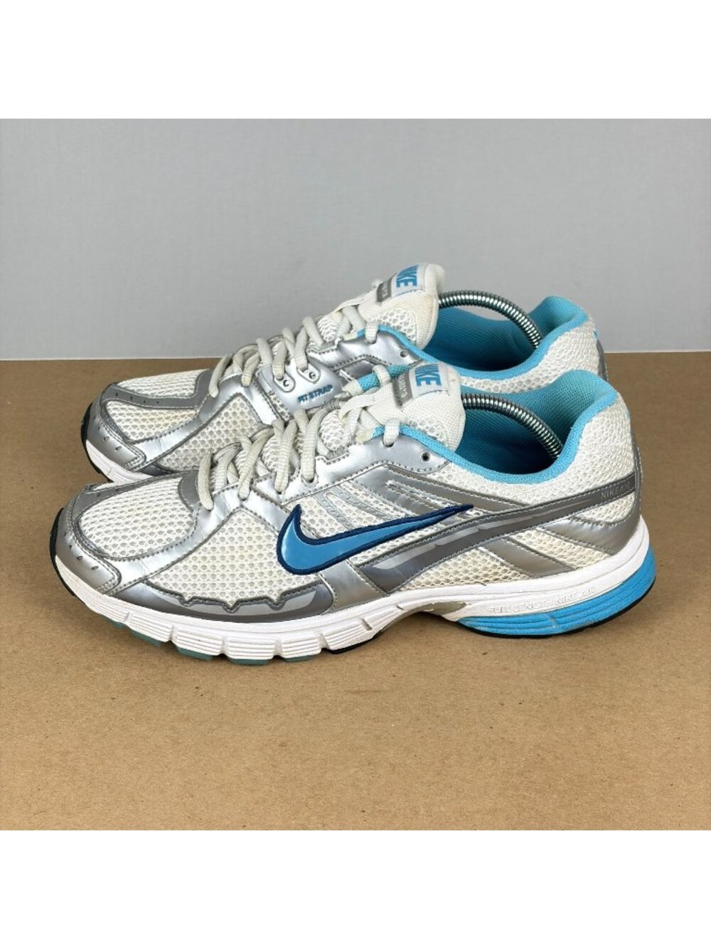 Nike Air Alaris 3 Athletic Shoes Womens 9.5 Blue Silver White Breathable Low Top